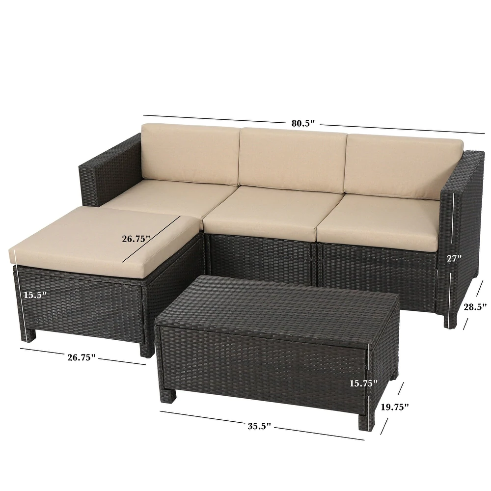 Carry Bird  - Grober Patio sofa set (3+Puffy+Center table)