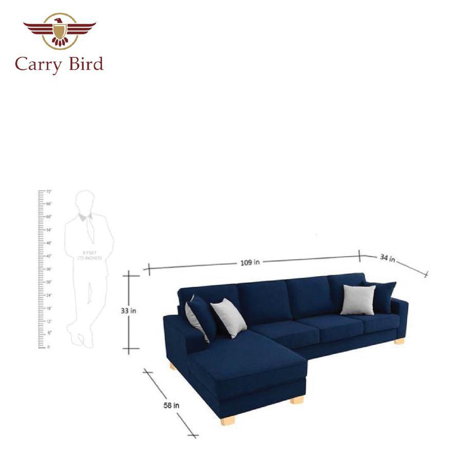 3 SEAT LINEN LIVING ROOM SOFA SET WITH LOUNGER