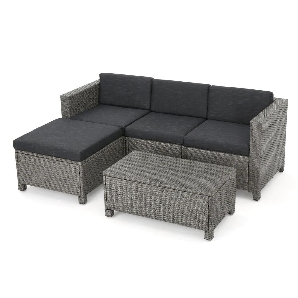 Carry Bird - Grober Grey Patio sofa set (3+Puffy+Center table)