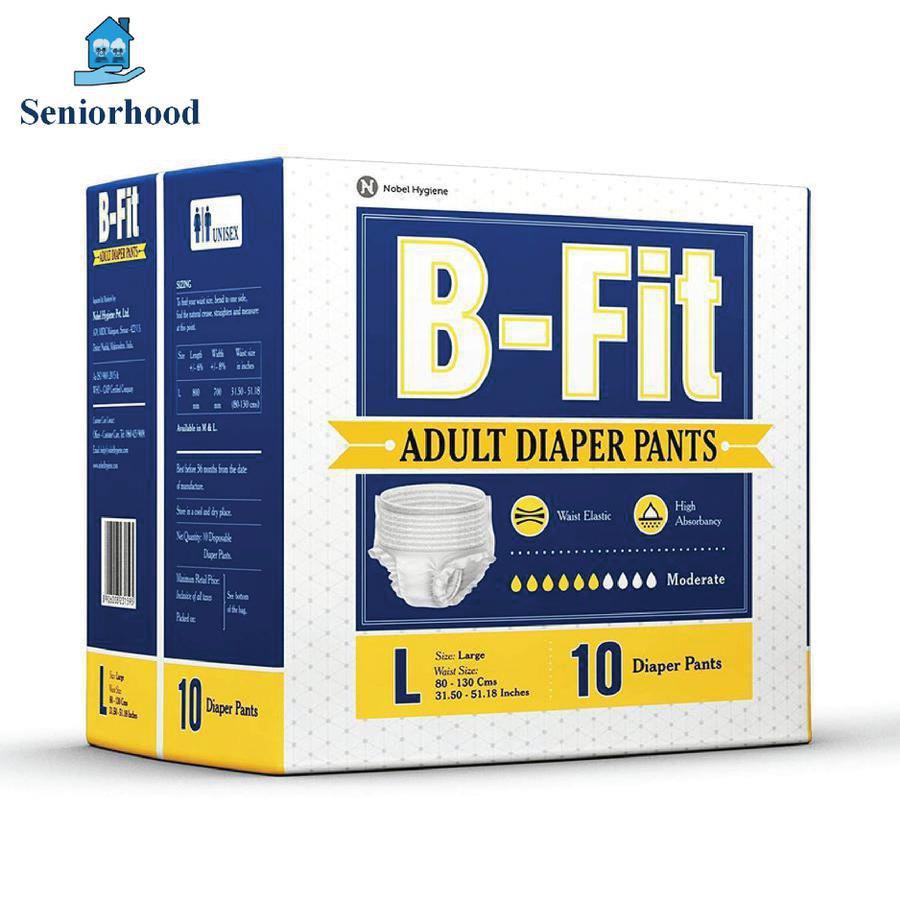B-Fit Diapers Adult Pull Up Pants , Large 10 Pcs