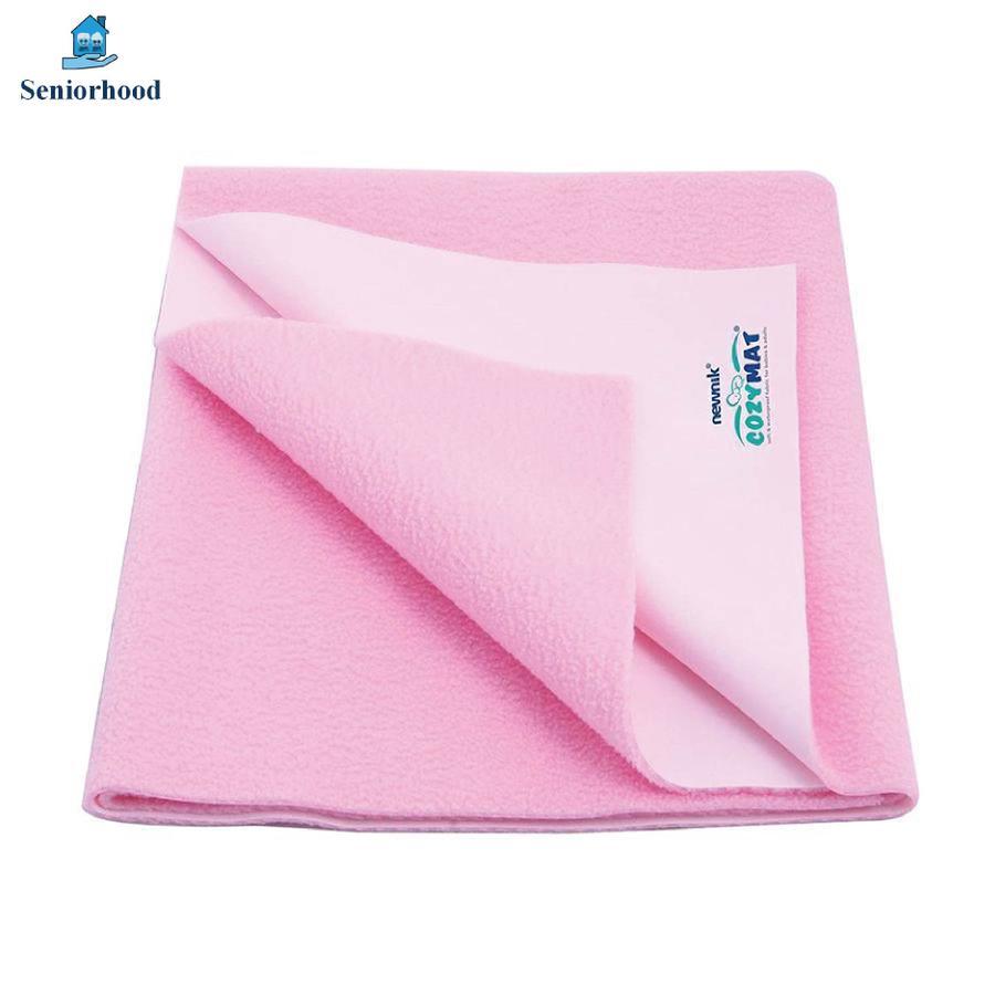 Newnik Cozymat Soft, Water-Proof & Reusable Mat (Size: 70cm X 50cm) Pink, Small