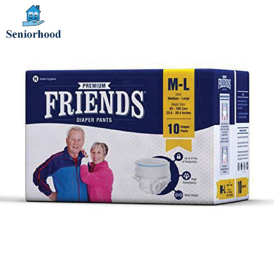 Friends Premium Pull Ups Diaper Pants - Unisex - Medium-Large - Pack of 10