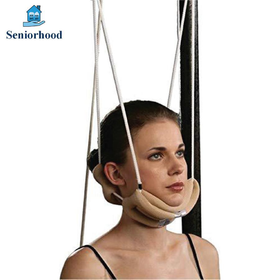 Tynor Cervical Traction Head Halter Neck Support (Free Size, Beige)