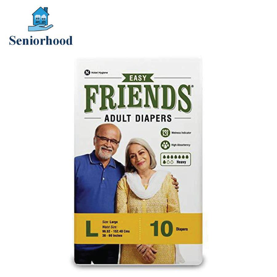 Friends Easy Unisex Adult Diaper  - Pack of 10 - Large