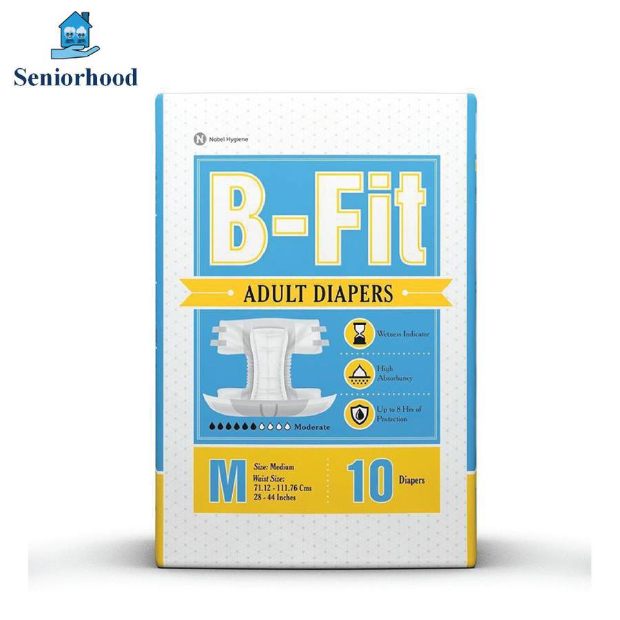 B-Fit Adult Diapers Regular Medium - 10 Pieces