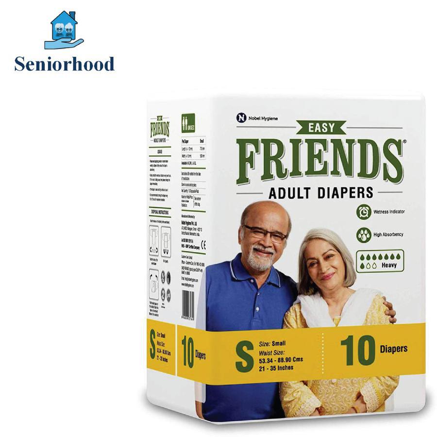Friends Easy Unisex Adult Diapers Small  10 Pcs