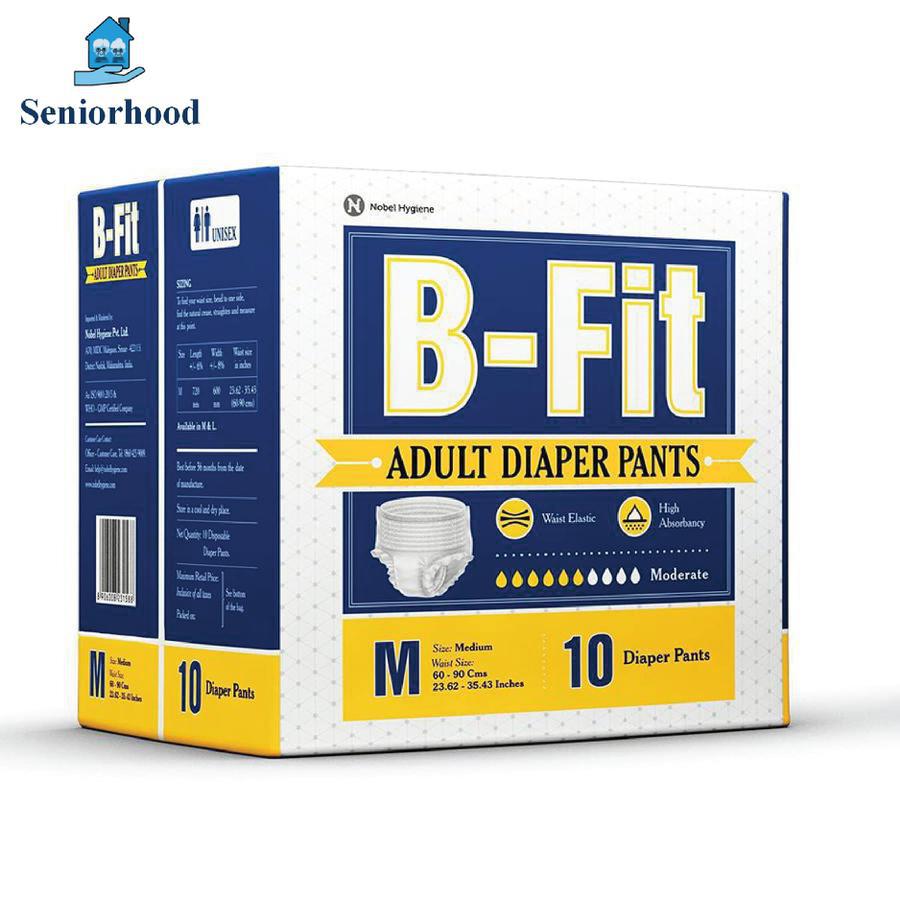 B-Fit Adult Diaper Pants, Medium  - Pack of 10