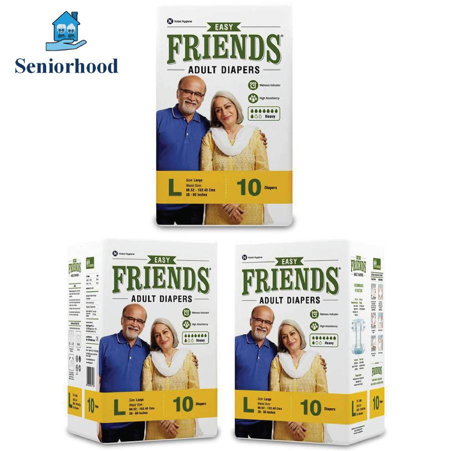 Friends Easy Unisex Adult Diaper  - Pack of 30 - Large