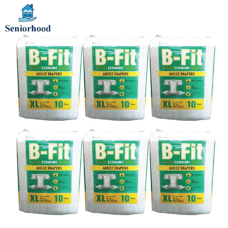 B-fit Economy Adult Diapers E- Large Wrist SIZE  (10 DIAPERS)