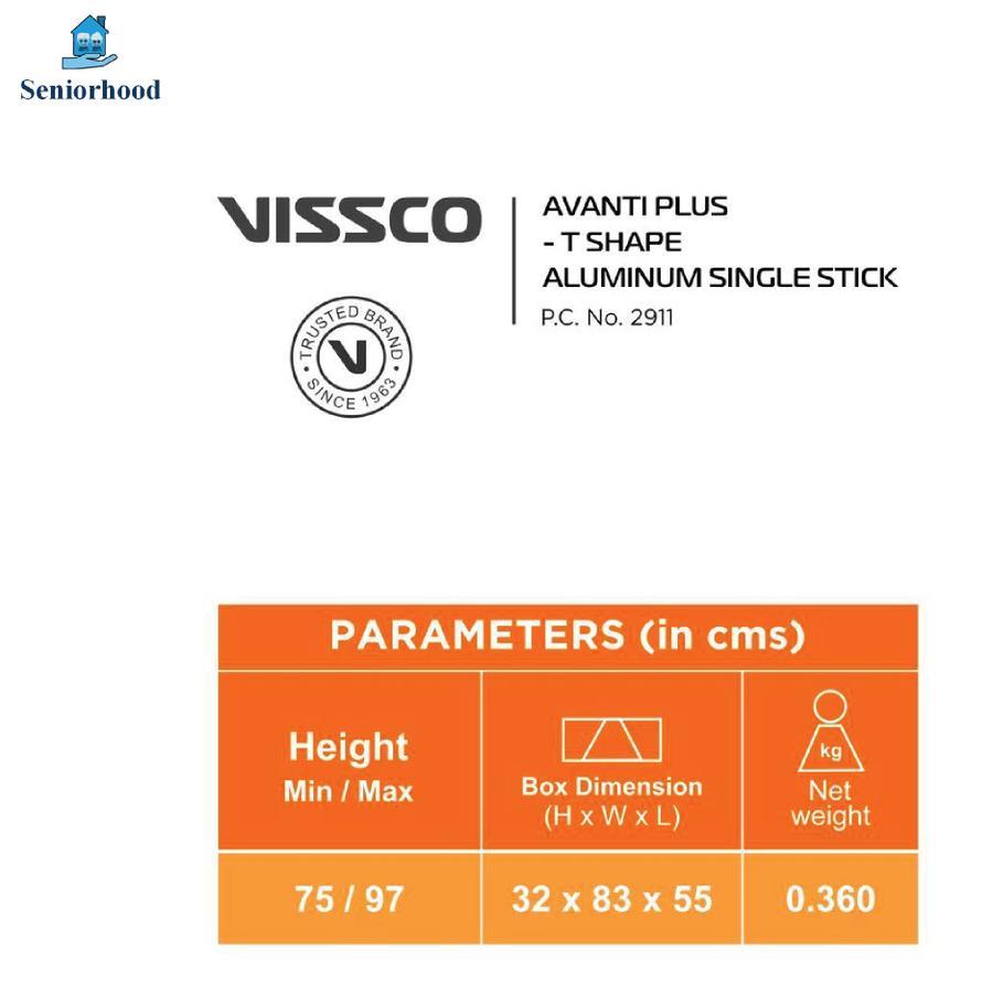 Vissco Avanti Plus - T Shape Aluminium Single Stick