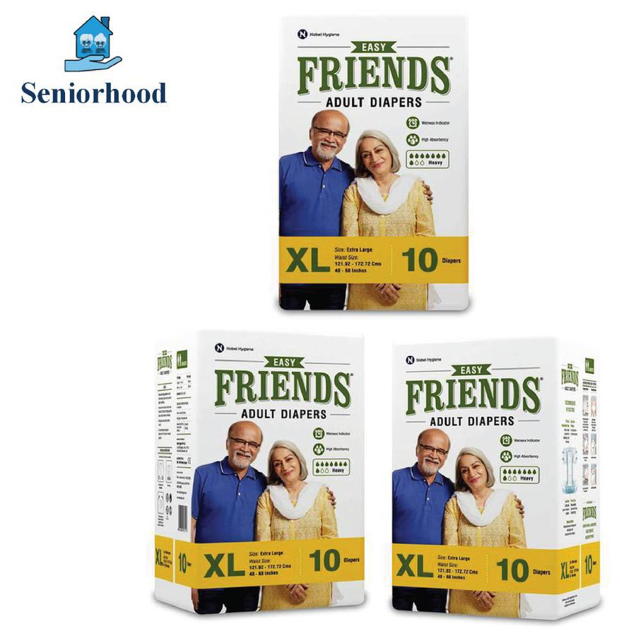 Friends Easy Unisex Adult Diaper  - Pack of 30 - Extra Large
