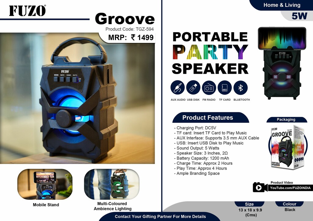 Groove Portable Party Speaker