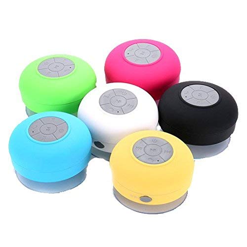 Gobuy Mini Compatible Wireless Water Proof Bluetooth Shower Speaker with Mic Portable Stereo (Multi Colours)
