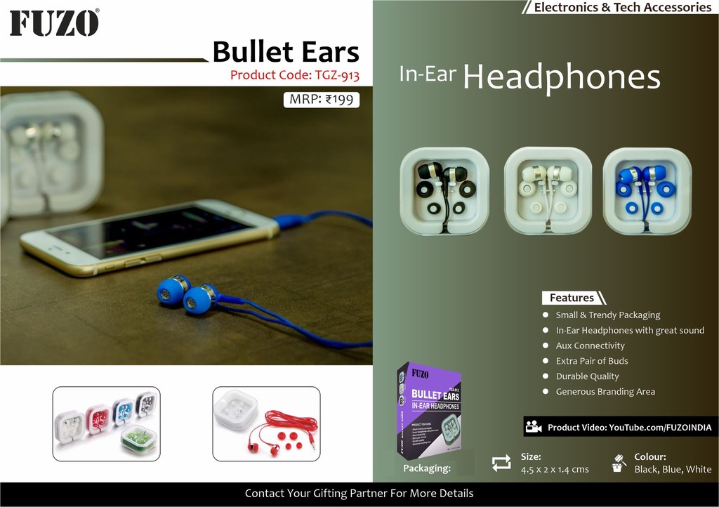 Fuzo Bullet Ears: In-Ear Headphones with great sound