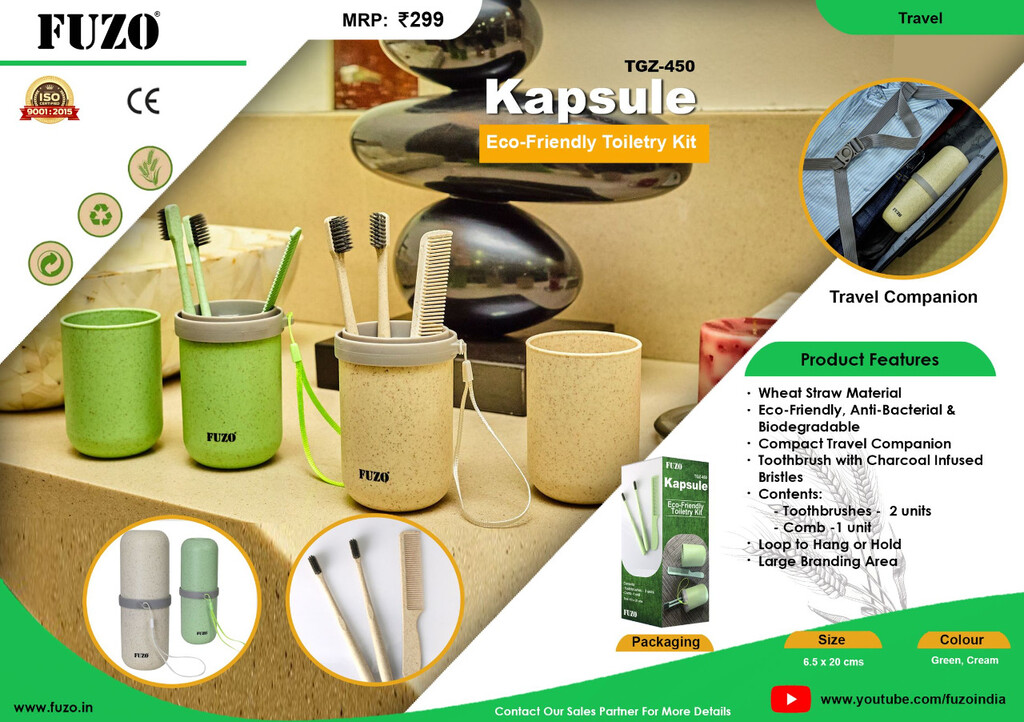 Kapsule Eco-Friendly Toilertry Kit
