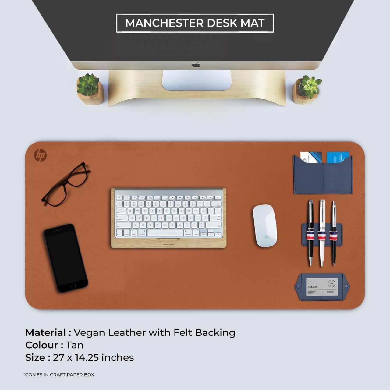 Desk Mat Mouse Pad | Desk Pad | Vegan PU Leather | Anti-Skid, Anti-Slip, Reversible Splash-Proof