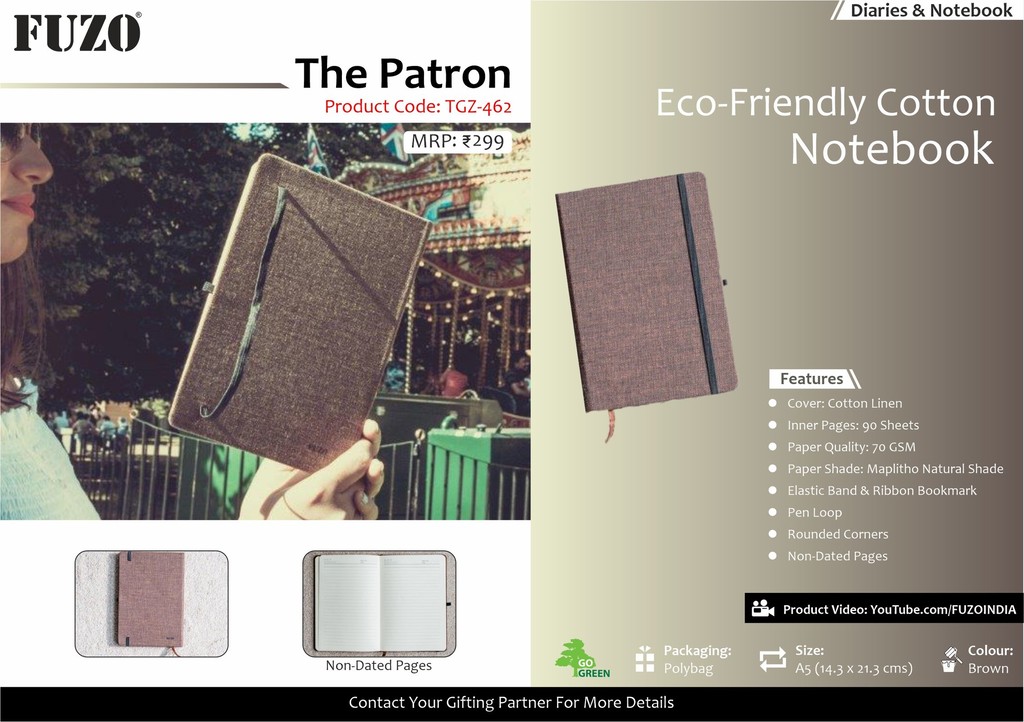 The Patron Eco-Friendly Cotton Notebook