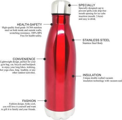 Hot/Cold Stainless Steel (Shiny Red) 500 ml Bottle