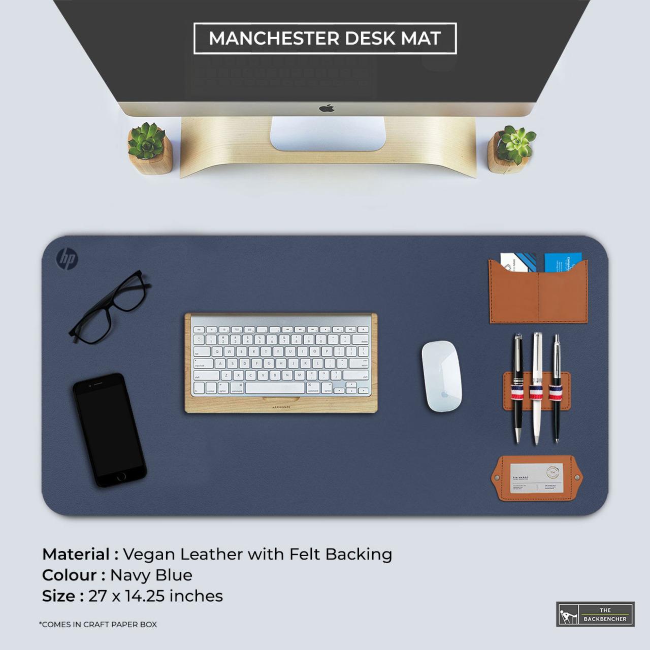Desk Mat Mouse Pad | Desk Pad | Vegan PU Leather | Anti-Skid, Anti-Slip, Reversible Splash-Proof