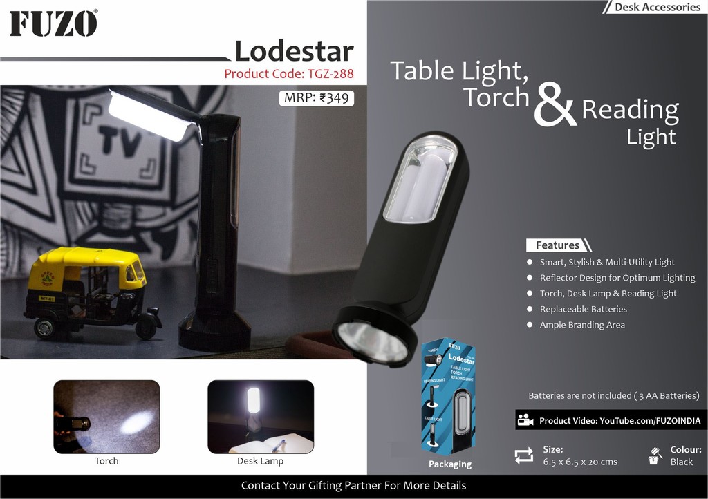 Lodestar Table Light, Torch & Reading Light