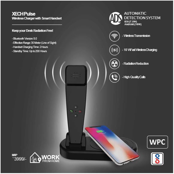 XECH Pulse wireless charger with smart handset