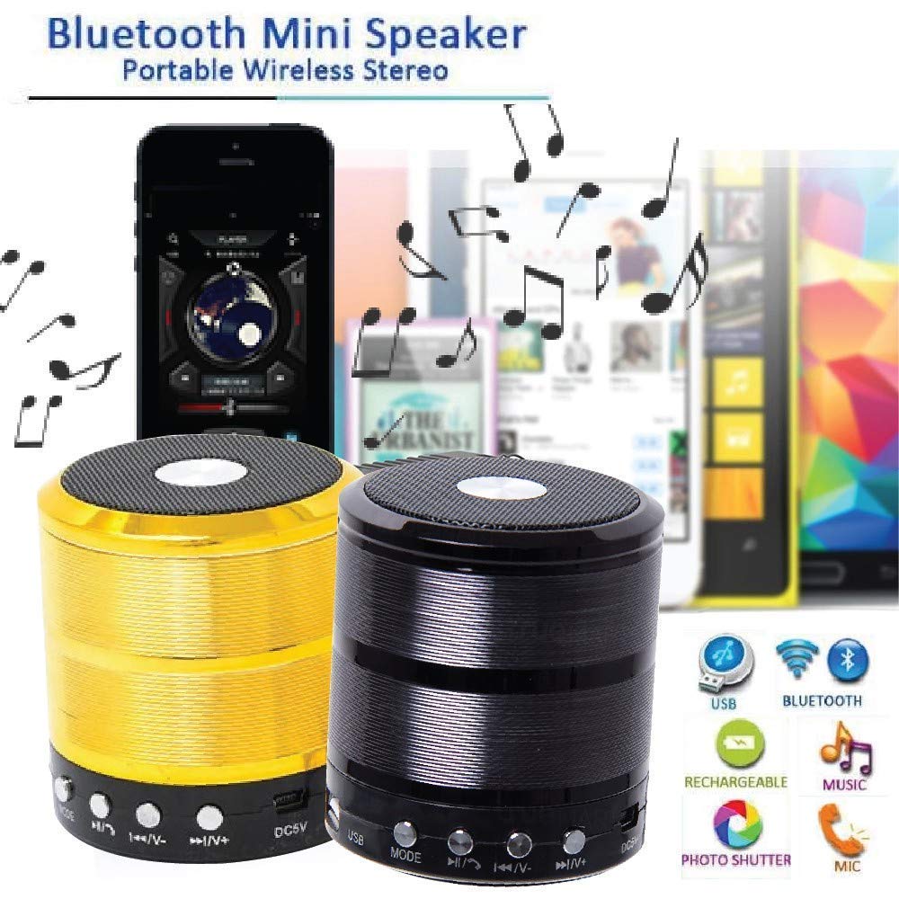 WS-887 Multifunction Mini Bluetooth Wireless Speaker with Mic