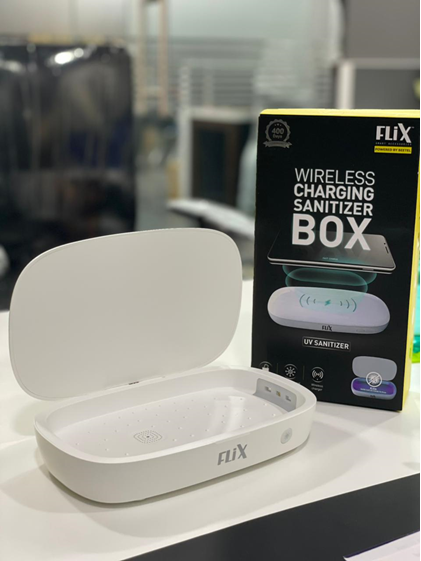 FLiX (Beetel) XUV-U10 Qi 10W Wireless Charger and UVC Steriliser/Sanitiser Disinfection Box