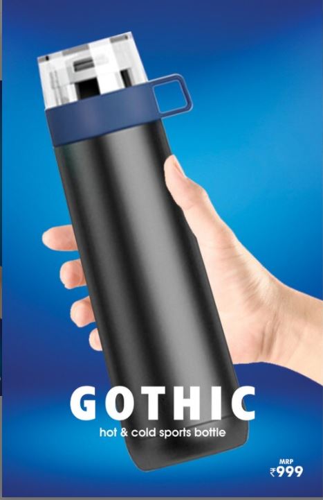 Gothic Eco-Friendly Stainless Steel Hot and Cold Sports Water Bottles/Flask 500 ml