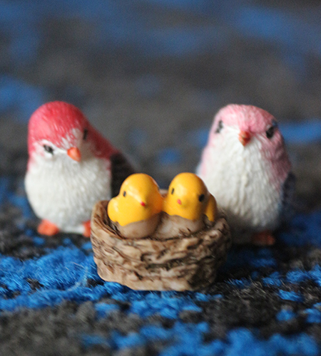 Miniature Bird(3cm) bird nest(2cm)